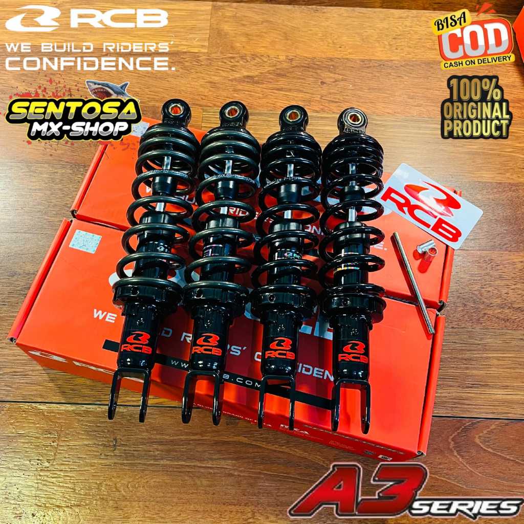 SHOCK BELAKANG RCB A3 SERIES NON TABUNG UKURAN 305MM MOTOR NMAX NEW / AEROX / AEROX NEW RCB ORIGINAL
