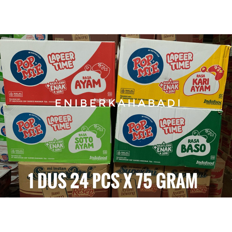 

PopMie 75 gram exp desember 2025 boleh campur UkuranBesar 1 Dus isi 24 Pcs soto, Kari ayam)