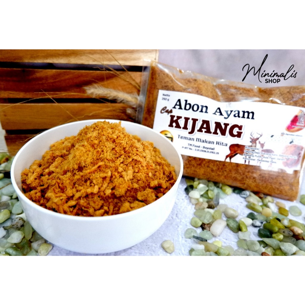 

Abon ayam cap kijang bergizi 100 gr untuk cemilan dan pelengkap makanan