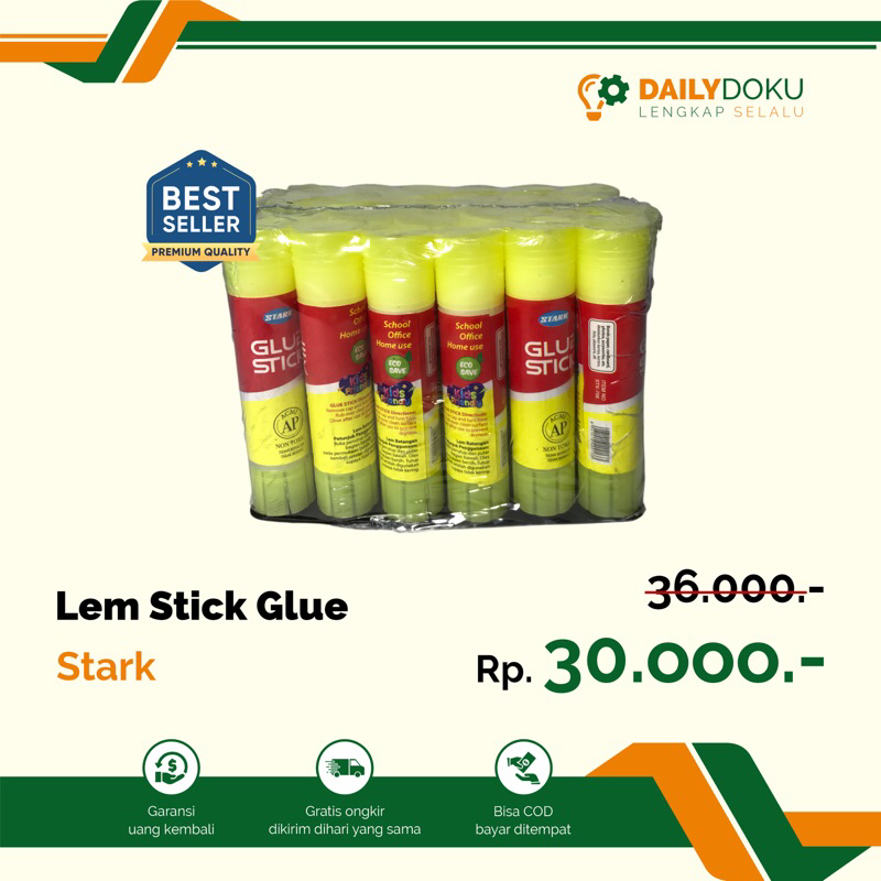

Lem Stick Glue (Stark) 1pak isi (24pcs) Grosir Termurah