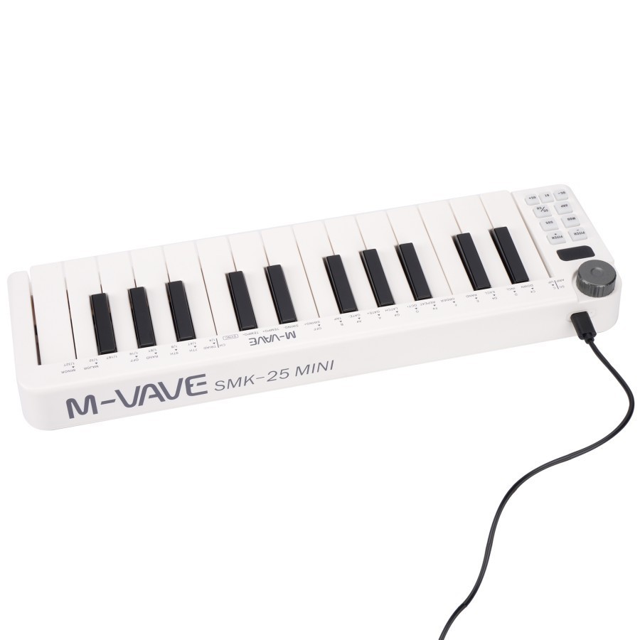 M-VAVE mvave SMK 25 SKM25 MINI Midi Keyboard Controller Bluetooth 25 Keys Portable- M vave