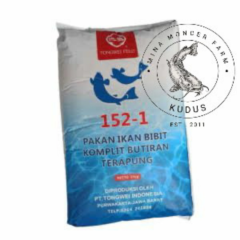 pakan ikan/pur ikan / pelet ikan buat bibit ikan lele,gurame,nila protein tnggi merk tongwei 152 -1 