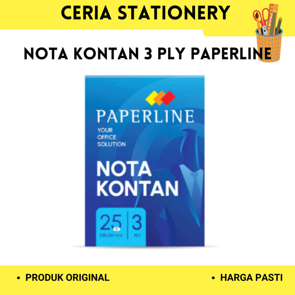 

Nota Kontan 3 Ply Paperline ( Pak ) / Nota Kecil 3 Rangkap
