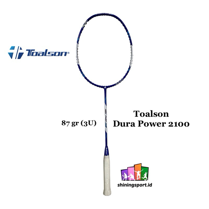 Raket Badminton Toalson Dura Power 2100 (+ FREE COVER TOALSON SINGLE RESLETING & TOWEL GRIP 2 PCS)