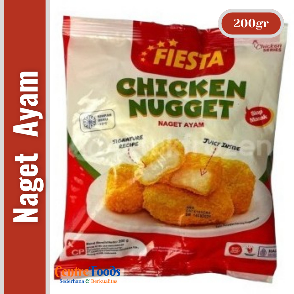 

Naget Ayam - Chicken Nugget Fiesta | 200gr [ Harga Per BKS ]