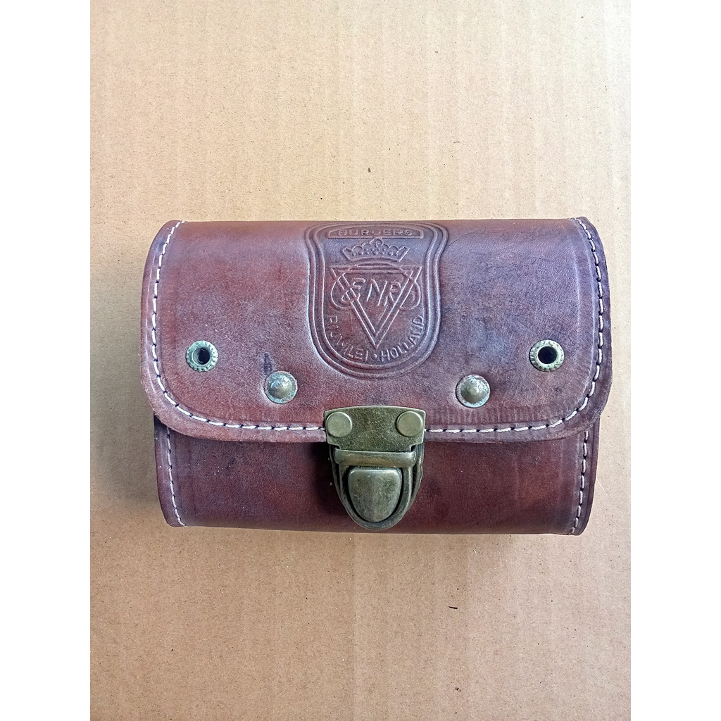 Tas Sadel Sepeda Onthel Merk Burgers ENR kuningan