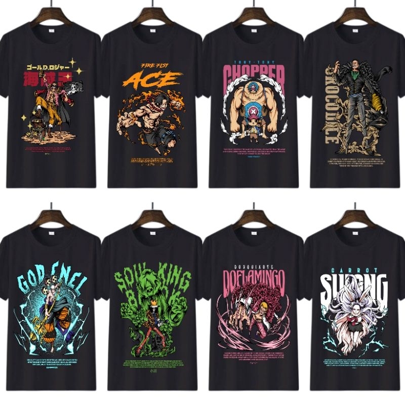 Kaos Anime One Piece Lengan Pendek BUILT UP(TANPA JAHITAN SAMPING)