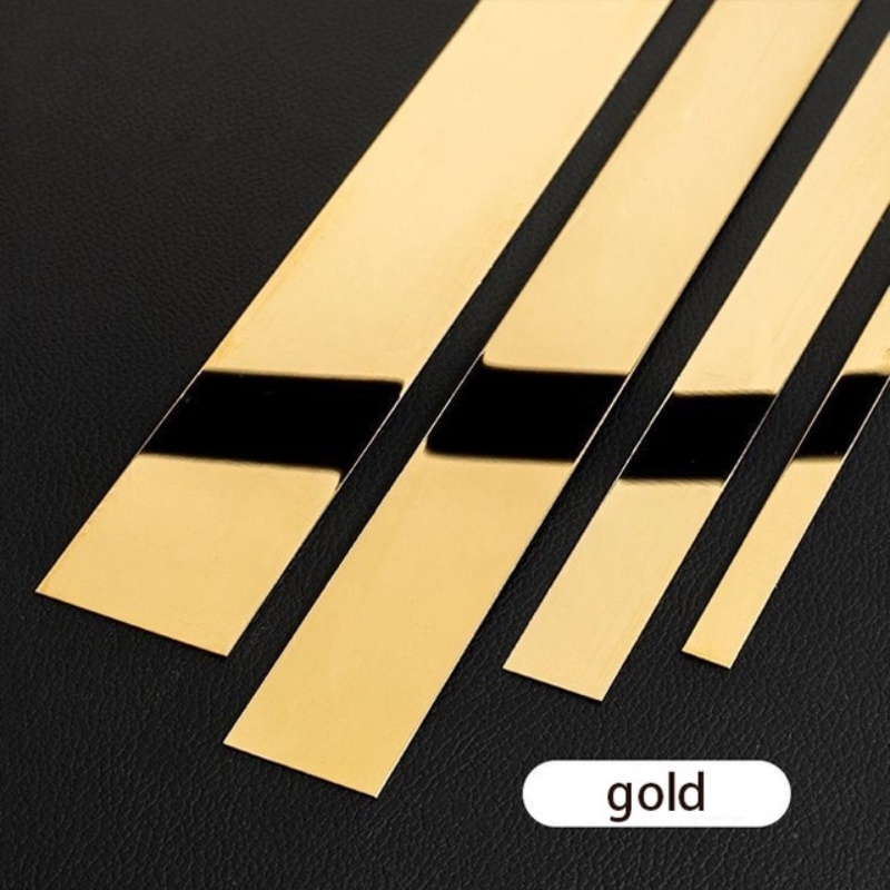 List Plat Strip Gold - Lis Mirror - Lis Stainless Steel - Decorative Lines Mirror