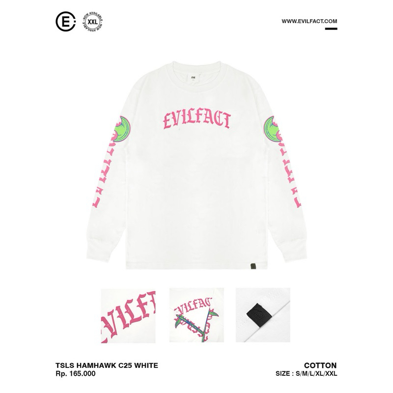 TS LONGSLEEVE HAMHAWK C25 WHITE