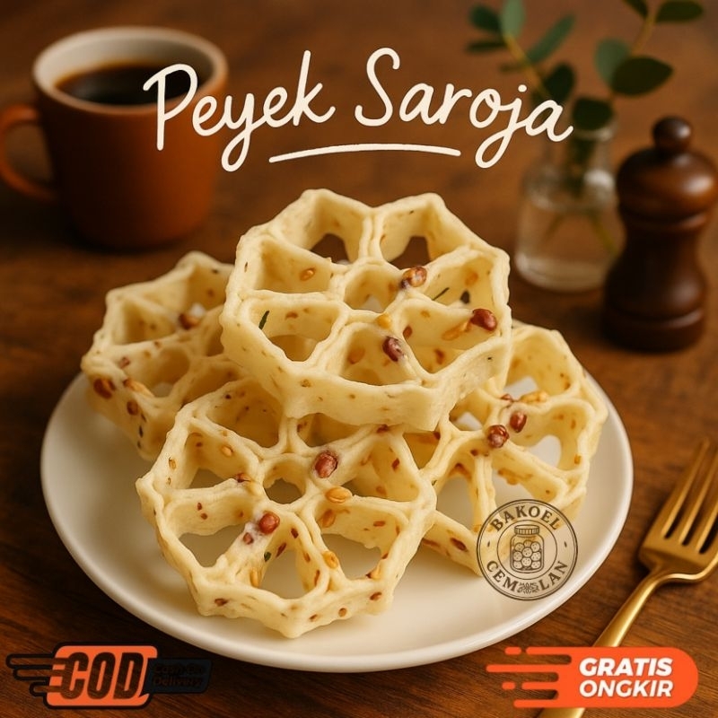 

Peyek Saroja Viral Kembang Goyang Manis Wijen 100gr 250gr 500gr