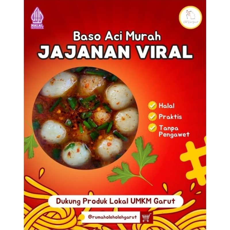 

Baso Aci Garut satuan per-butir original/isi ayam/gajih/sinti/abon/ Baso Aci Murah enak viral / Baso Aci Kuah Pedas / Baso Aci Prasmanan/Cemilan Viral