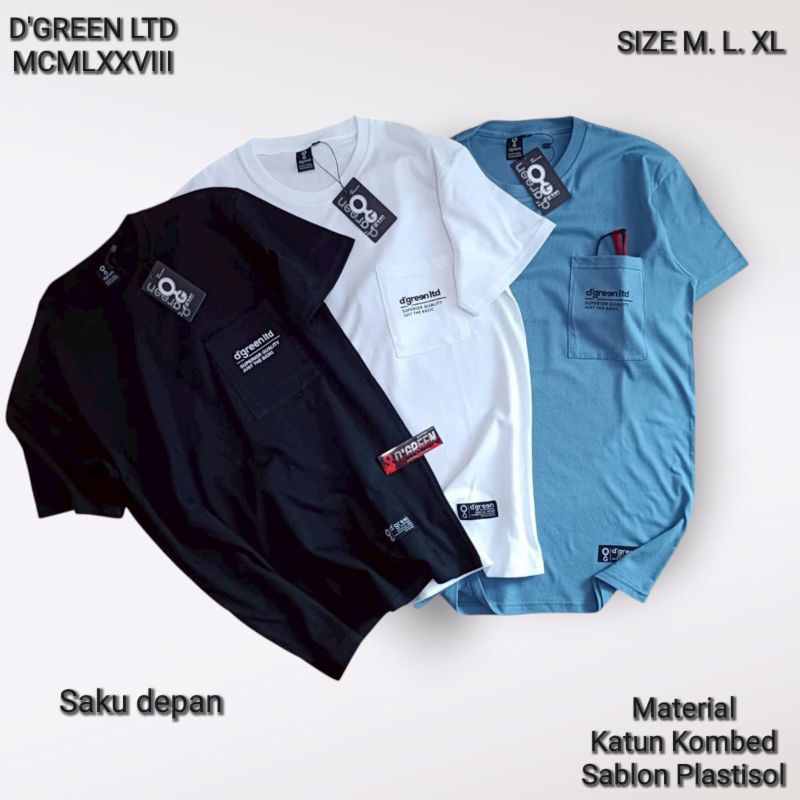 Kaos Distro Saku depan pria / Kaos T-shirt lengan pendek / Atasan Kaos Polos / T-shirt distro