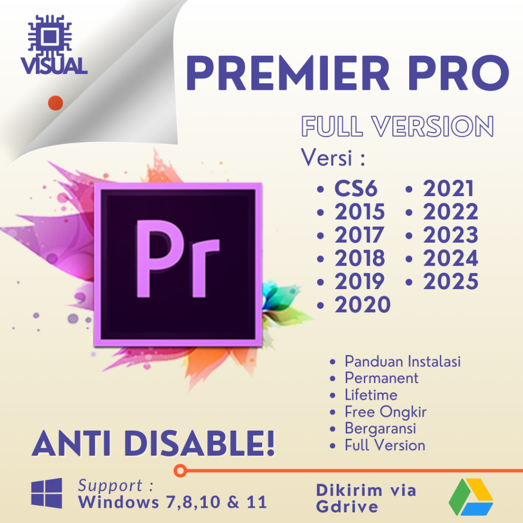 Premiere Pro Full Version Baru/Lama Anti-Disable 2025 2024 2023 2022 2021 2020 2019 2018 2017 2015 C