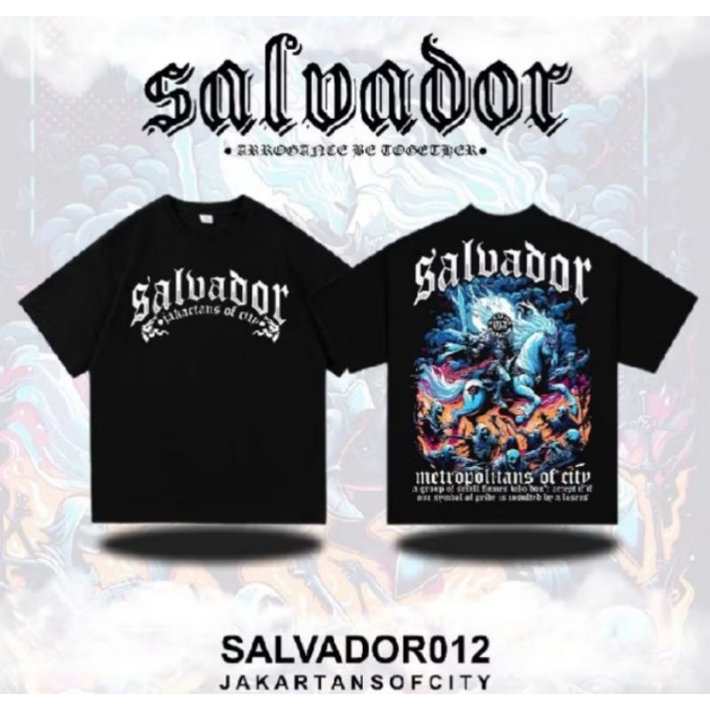 KAOS SALVADOR KSATRIA & KUDA DESAIN GRAFIS EPIK