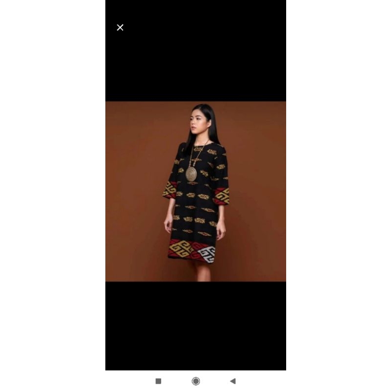 dress tenun hitam toraja