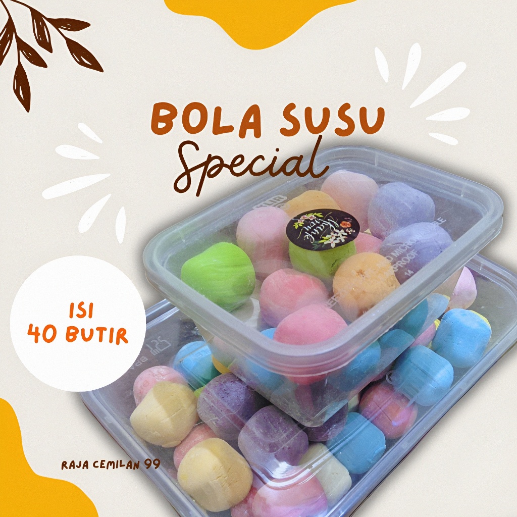 

CEMILAN SEHAT | BOLA SUSU | BOLA SUSU DANCOW | BOLA SUSU PELANGI (40 butir)