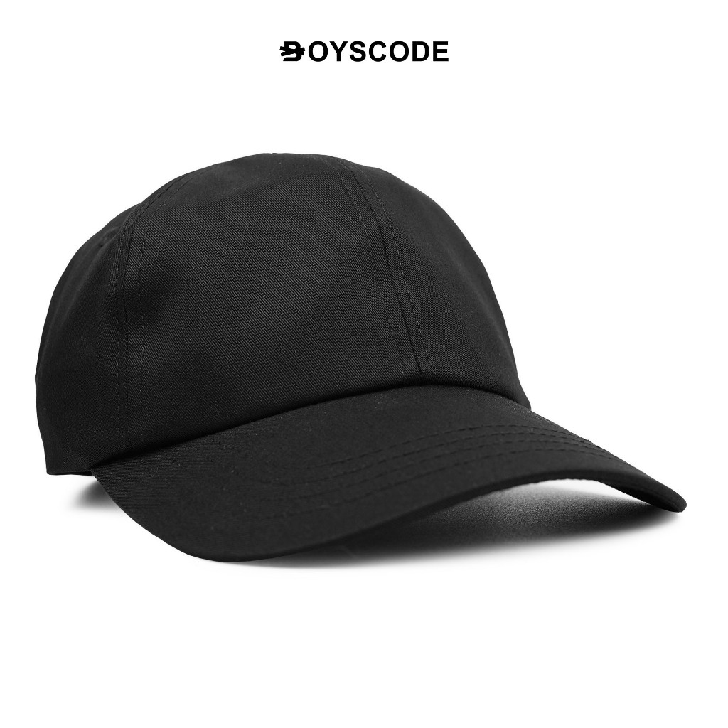 Topi Baseball Polo Cap Basic Pria Wanita BOYSCODE Polos Hitam / Topi Polosan Kekinian