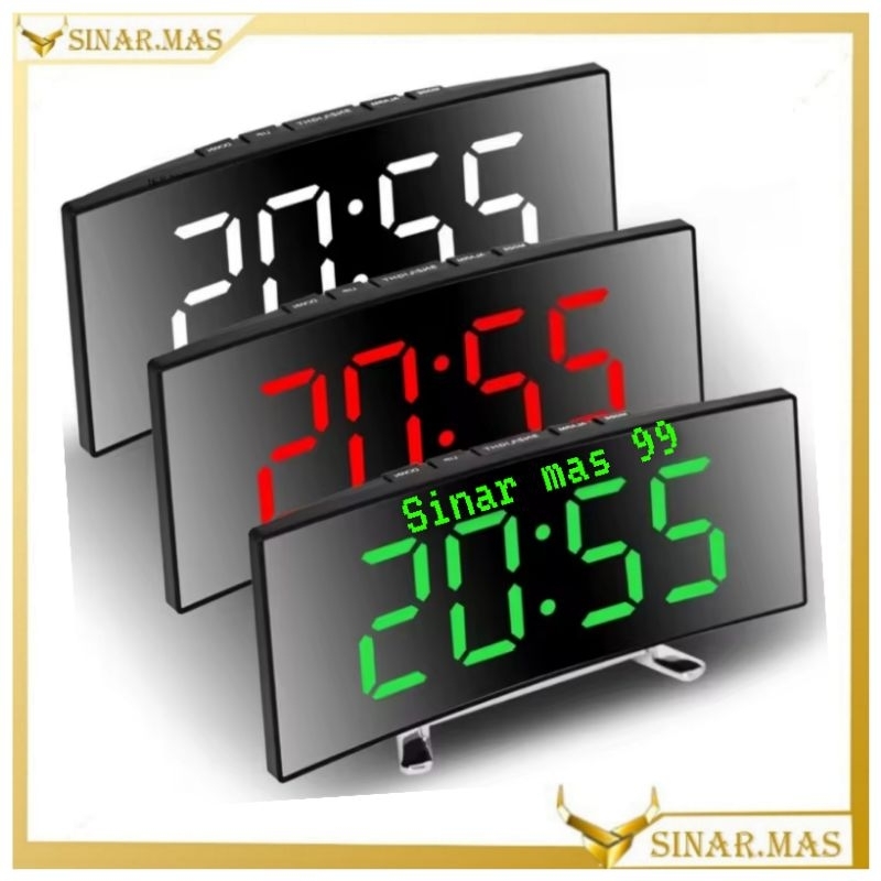 jam digital mirror jam meja digital jam alarm meja digital 6507