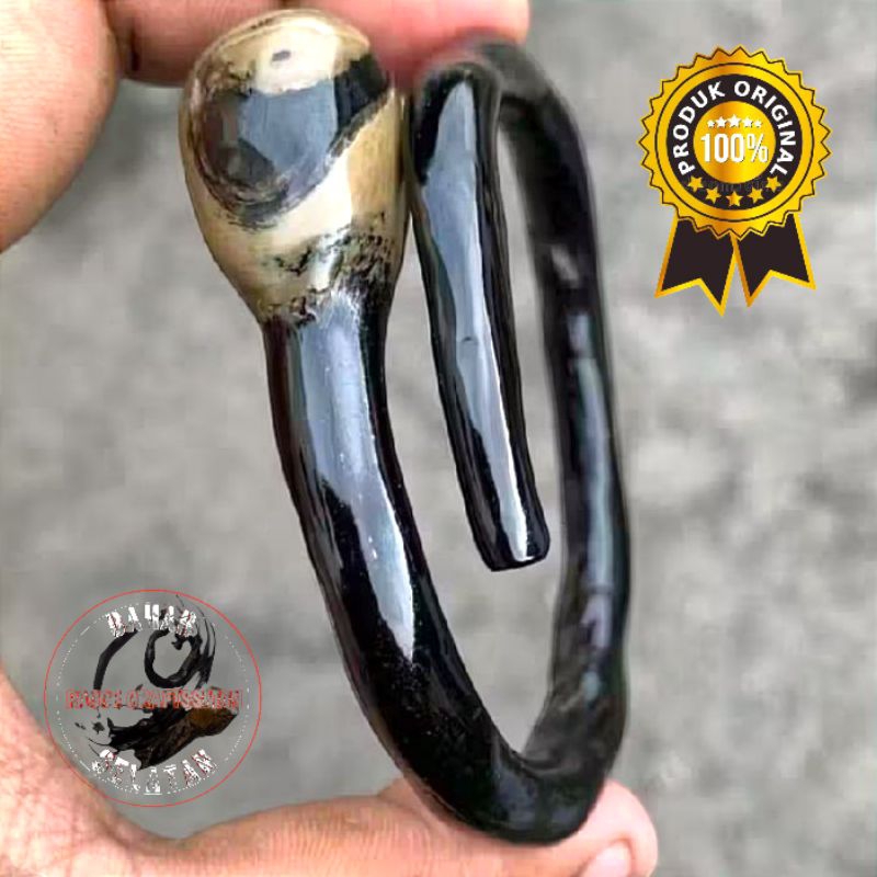 Gelang akar bahar hitam bonggol size kantoran 100% original