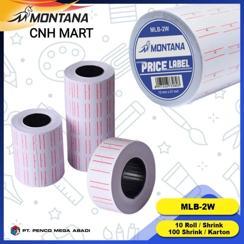 

1 Rol Kecil - Label Harga Montana MLB-2W - Prince Label Montana - 1 rol Kecil Isi 600 Pcs Kurang Lebih