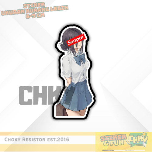 

Stiker Sticker Vinyl Laminasi Glosy CUTE JAPANESE GIRL SENPAI Vol 9