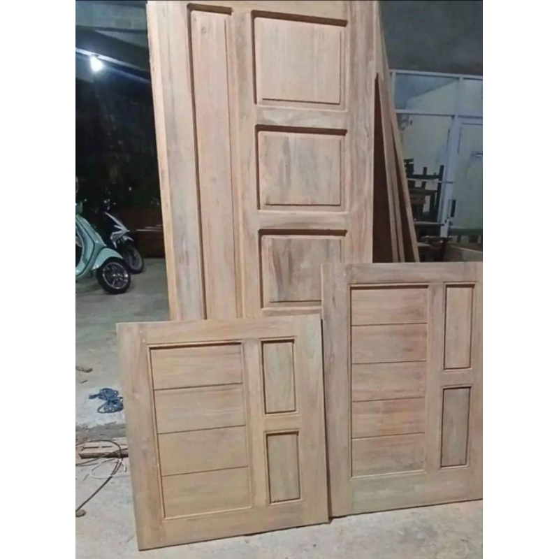 pintu kayu jati minimalis