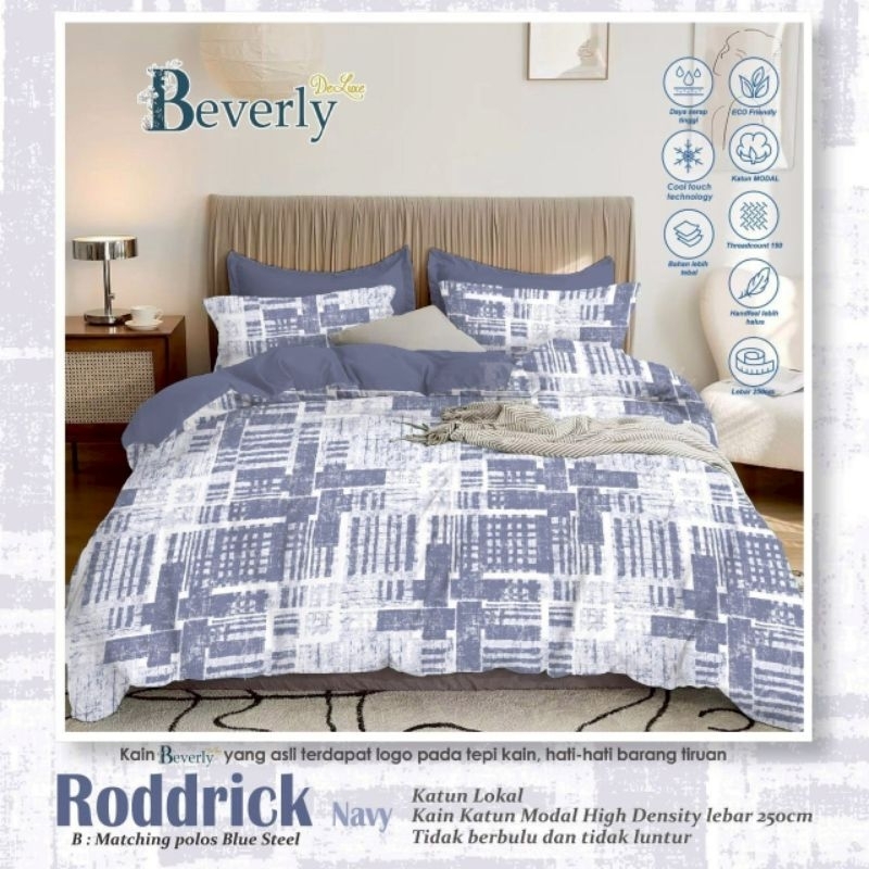 Kain Katun Motif Roddrick Bahan Sprei Katun Beverly