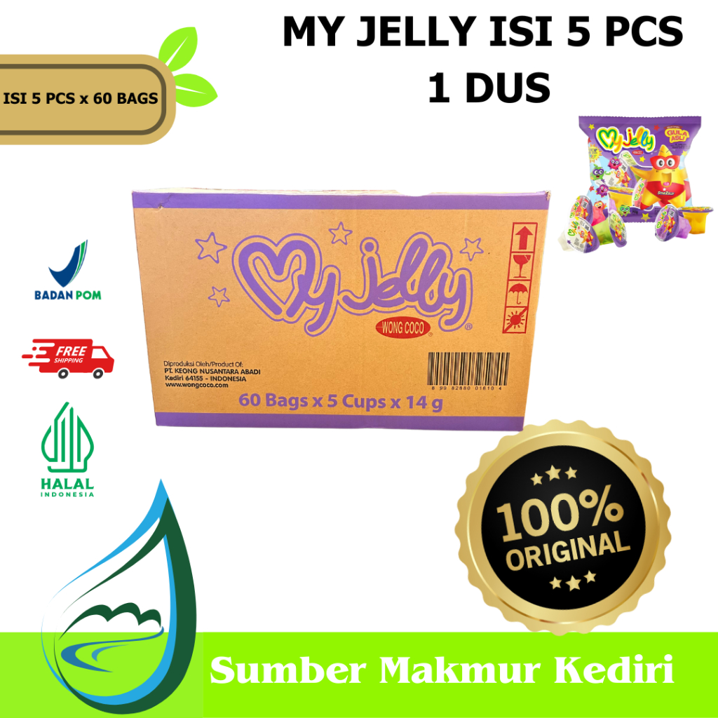 

My Jelly Wong Coco ISI 5 CUPS 1 DUS X 60 BAGS - Kediri