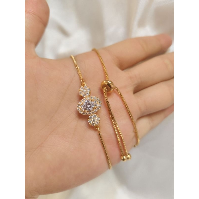 Gelang serut Aqilla imitasi GL2 anti karat