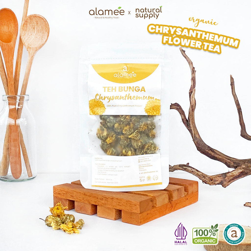 

Teh Bunga Chrysanthemum Tea Krisan Emas Golden Crysant Herbal Alami Organik Alami Crysanthemum 5gr