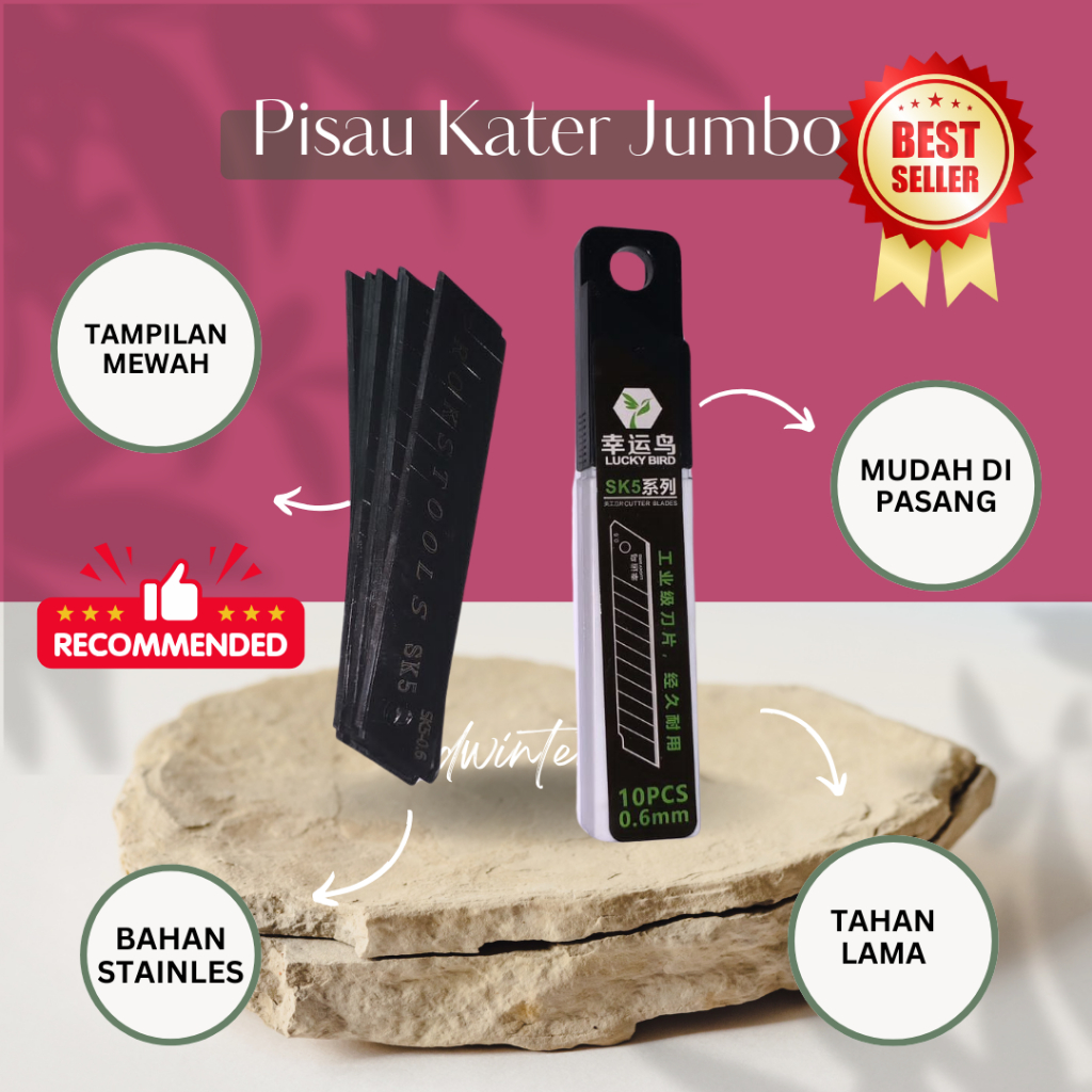 

isi Ulang Pisau Cutter BESAR/TAJAM TAHAN LAMA Refill L150 isi 10 KUALITAS TERBAIK DURABILITAS TINGGI