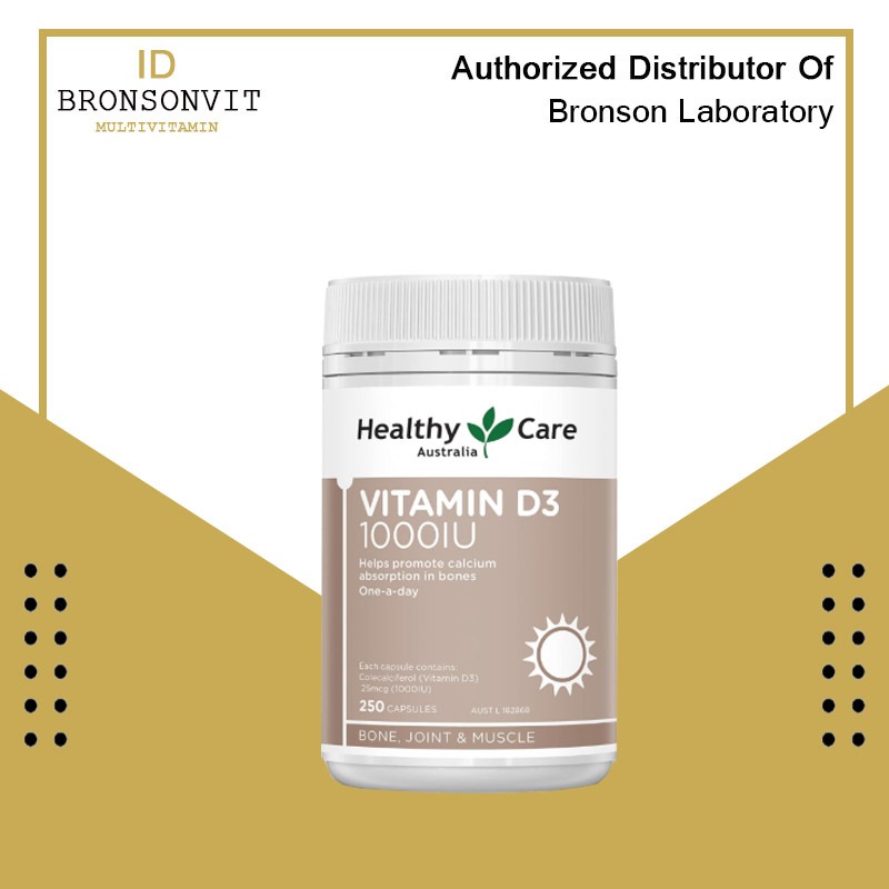 Healthy Care Vitamin D3 1000 IU 250 Capsules