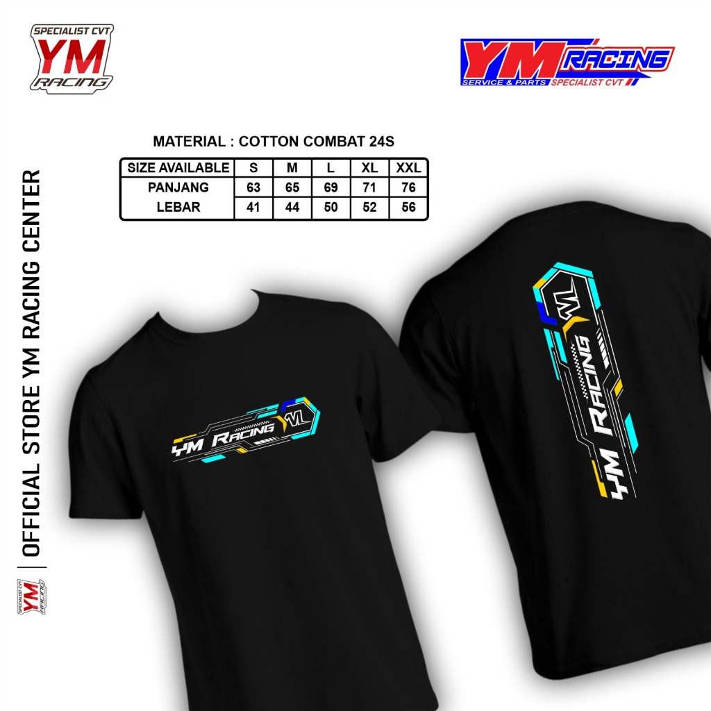 TSHIRT KAOS PRIA / T-SHIRTKAOS WANITA M L XL XXL | APAREL KAOS PRIA DAN WANITA - APPAREL YM RACING