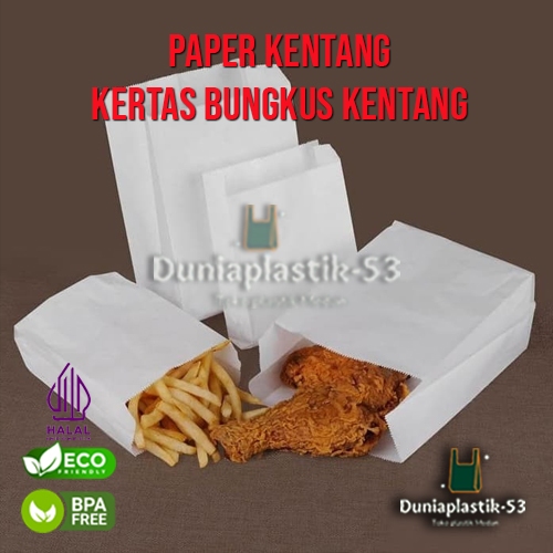 

Paper Bag / Kantong Kertas / Kantong Roti / Fried Chicken / Snack FOOD GRADE - ISI 100 Pcs