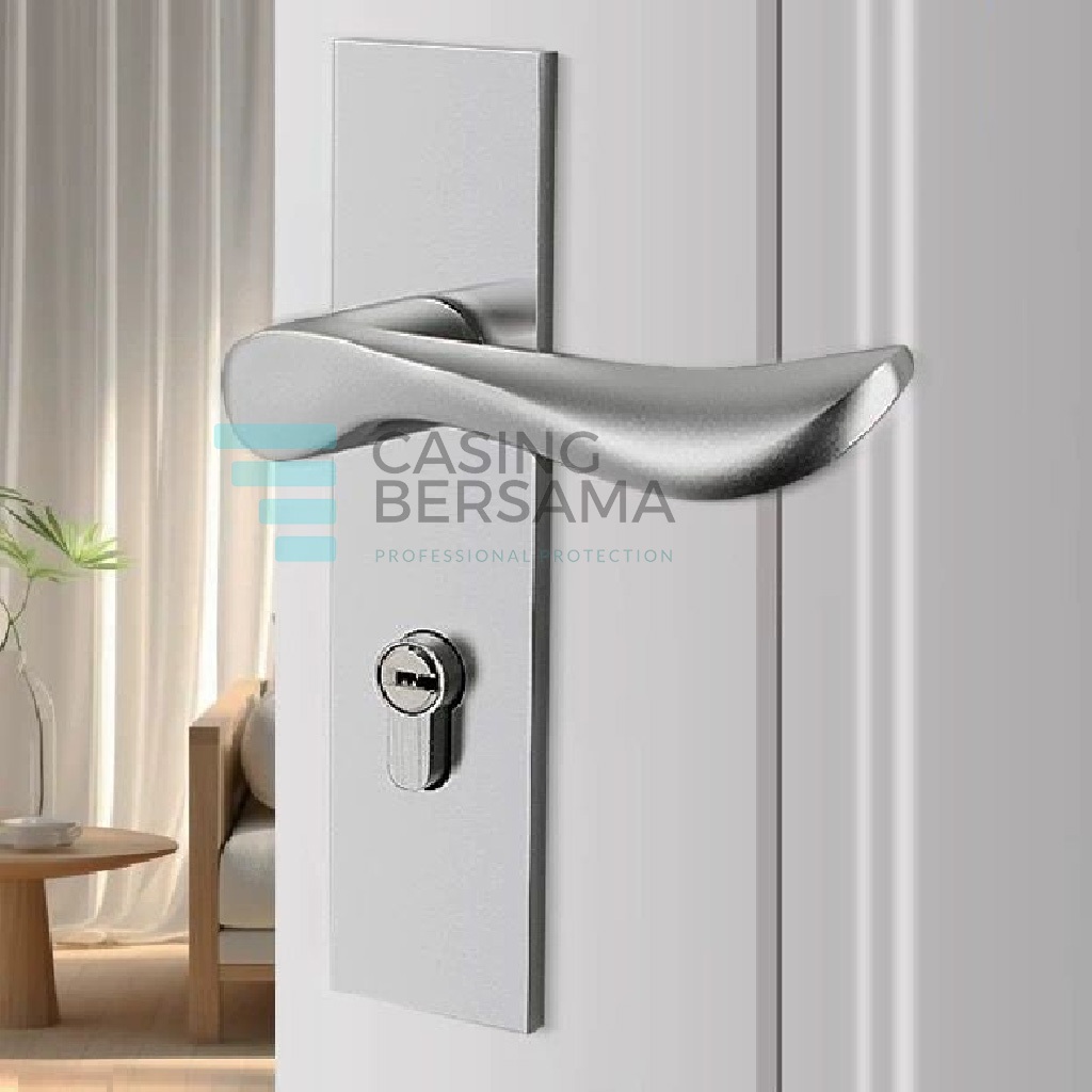 Handle Pintu Medium, Handel Kunci Pintu Rumah 1 Set Komplit