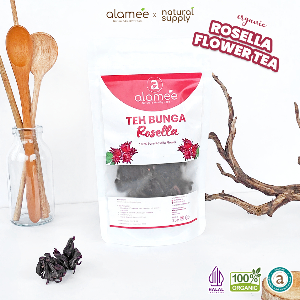 

Teh Bunga Rosella Tea Siap Saji Seduh Sehat 25gr Organic Organik Herbal Alami Teh Seduh