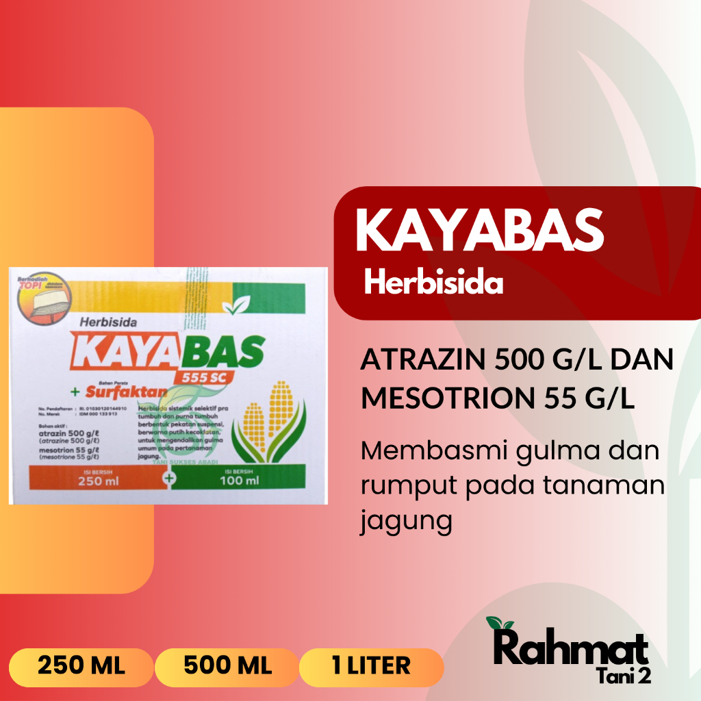 KAYABAS - Herbisida Racun Rumput dan Gulma Tanaman Jagung (1 Liter, 500 ml, & 250 ml)