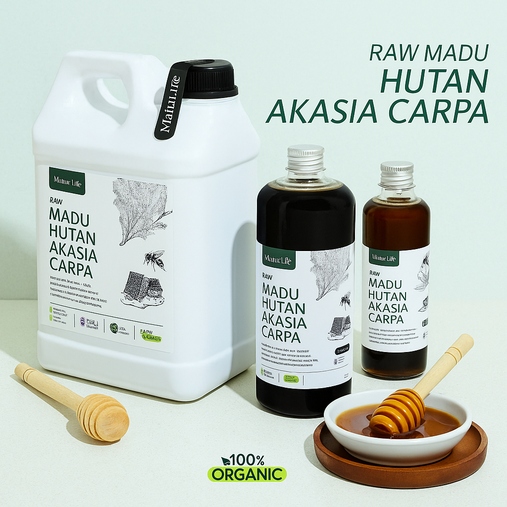MADU AKASIA CARPA MURNI RAW ASLI / MADU ORIGINAL / MADU MURNI / RAW HONEY / MADU MURNI ASLI 100%