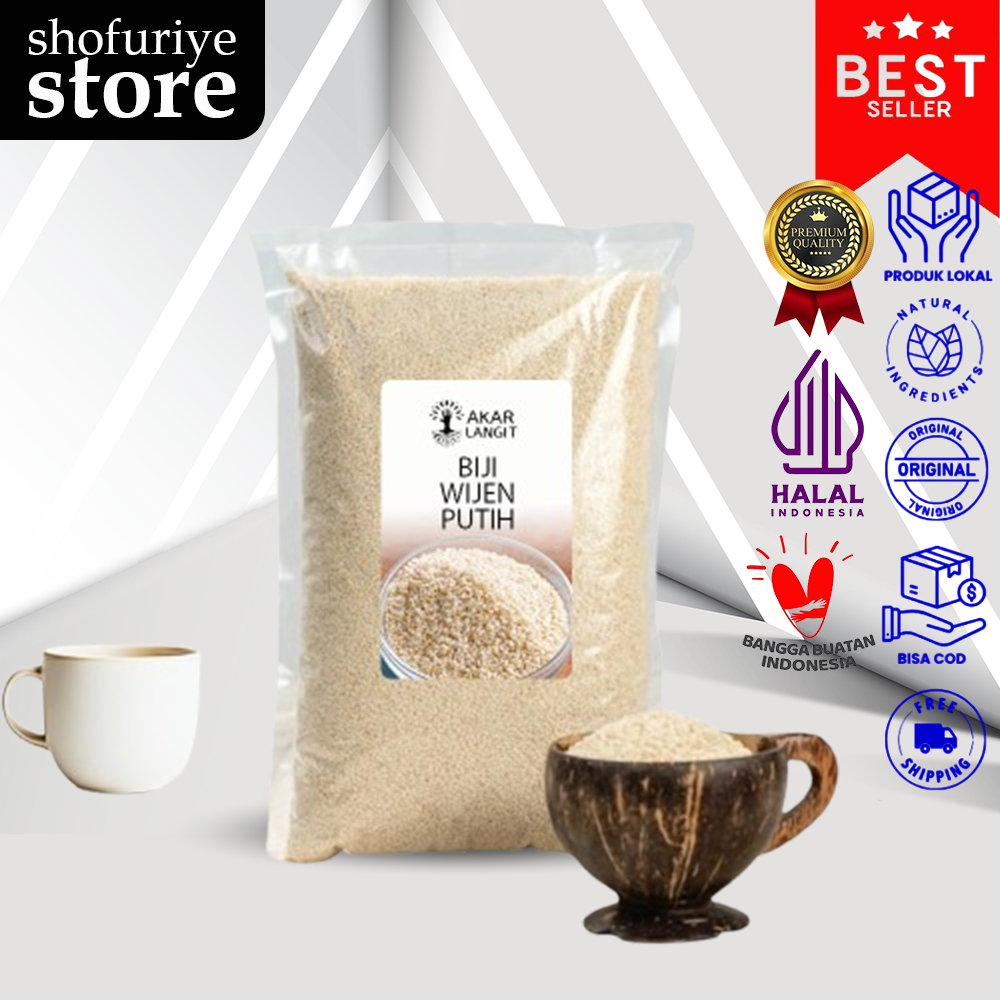 

Biji Wijen Putih 500gr White Sesame Seed Natural Premium Original