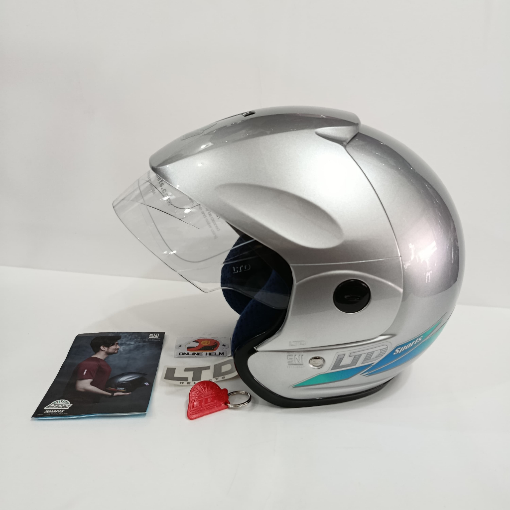 HELM LTD SPORTS 100% ORIGINAL warna silver