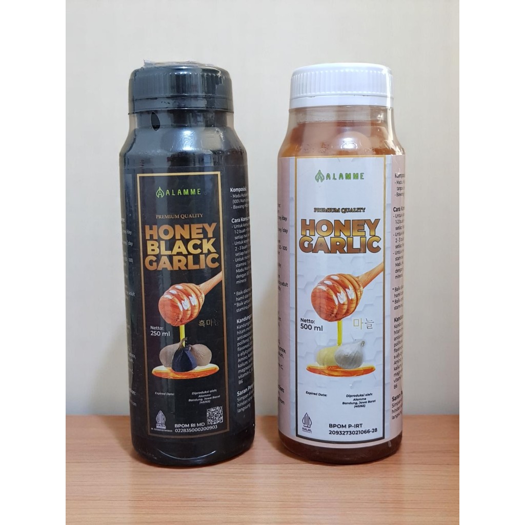 

Alamme Honey Black Garlic Honey Garlic Madu Bawang Hitam Madu Bawang Putih Tunggal Lanang Premium 250ml