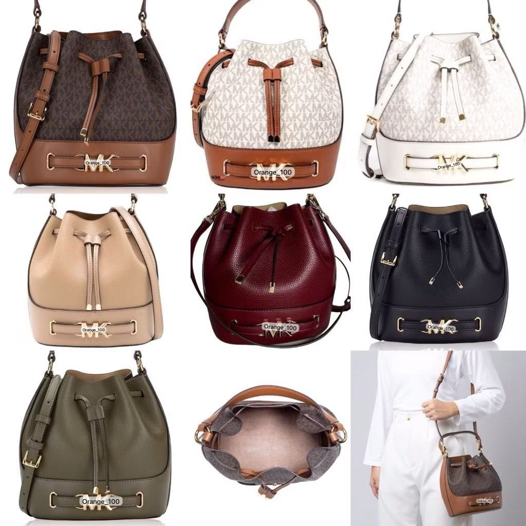 TAS WANITA MK REED MEDIUM BUCKET BAG ORIGINAL