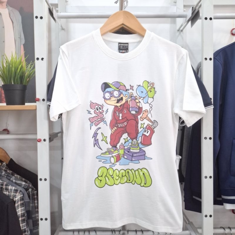 Kaos Pria 3Second Lengan Pendek Regular Fit Katun Rugrats Original