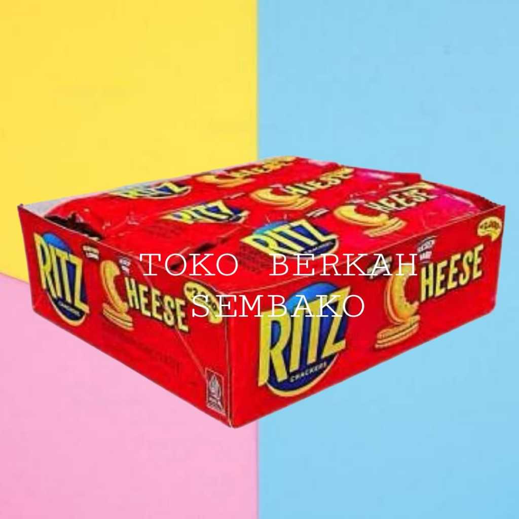 

(BOX) RITZ CRACKERS Cheese Golden Baked Crunchy 324gr Isi 12Pcs