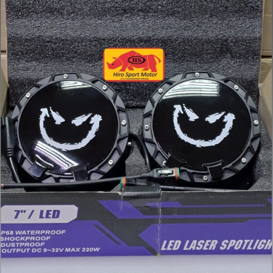 lampu tembak LED STEDI 7inch + smiley cover