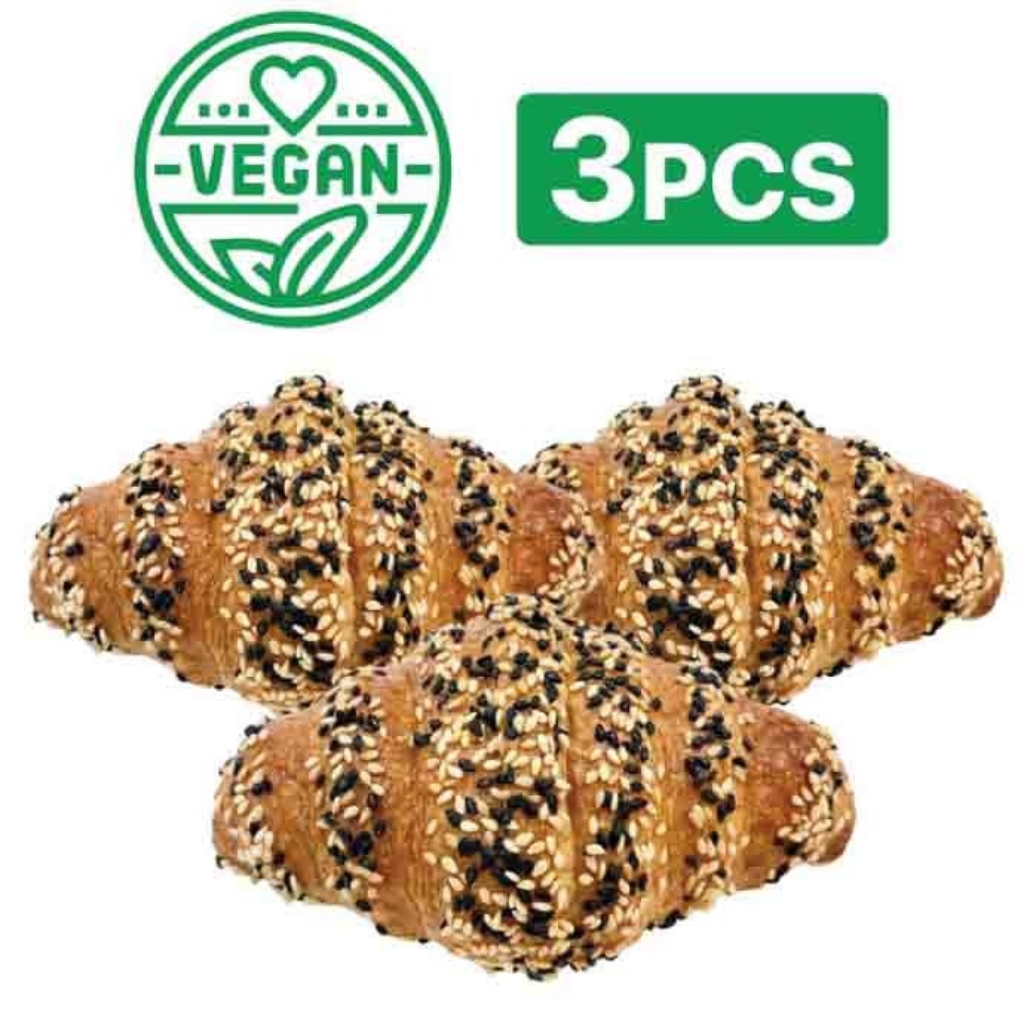 

Vegan Croissant - Black & White Sesame (3 pcs)