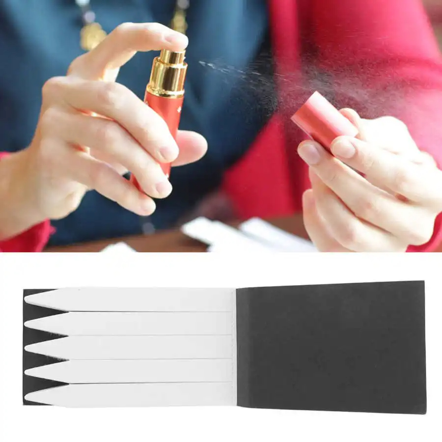 100Pcs/Set Tester Kertas Parfum Strip Paper Test Parfum Smelling Strip Parfum Kertas Untuk Tester