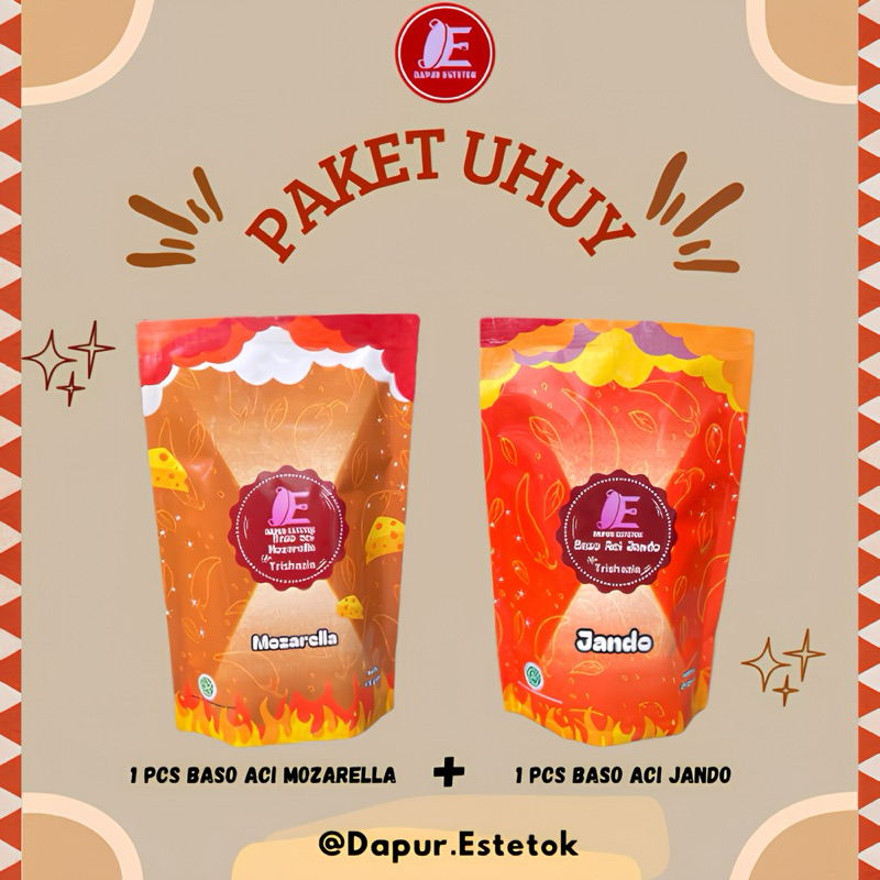 

PAKET 2 BASO ACI UHUY || 1 MOZARELLA + 1 JANDO (DAPUR ESTETOK)
