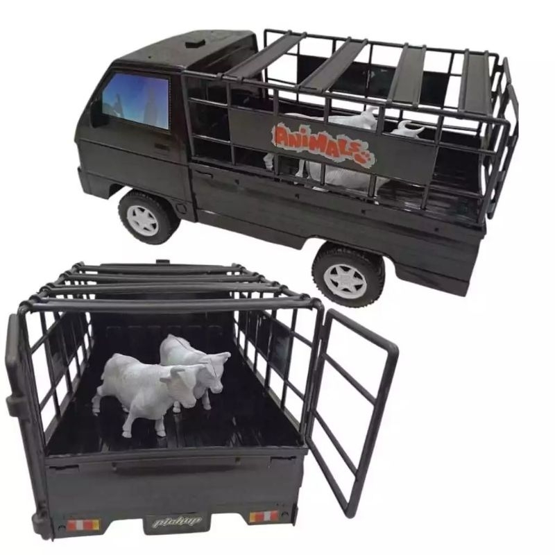 MAINAN ANAK MOBIL - MOBILAN PICK UP L 300 ANGKUT SAPI NON IC / TIDAK  PAKAI BATERAI