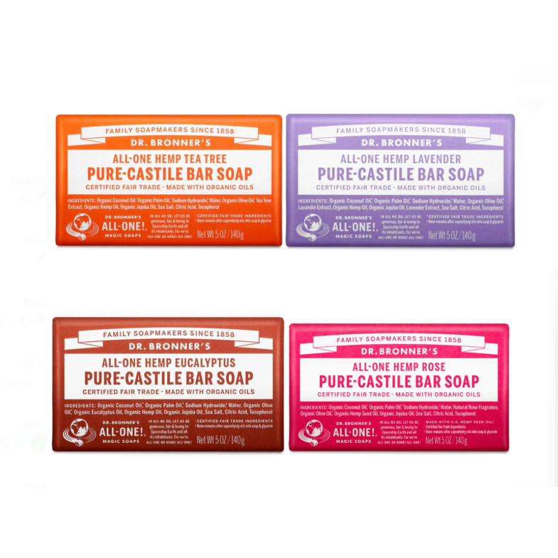 Dr. Bronner's Pure-Castile Bar Soap - 142 gram